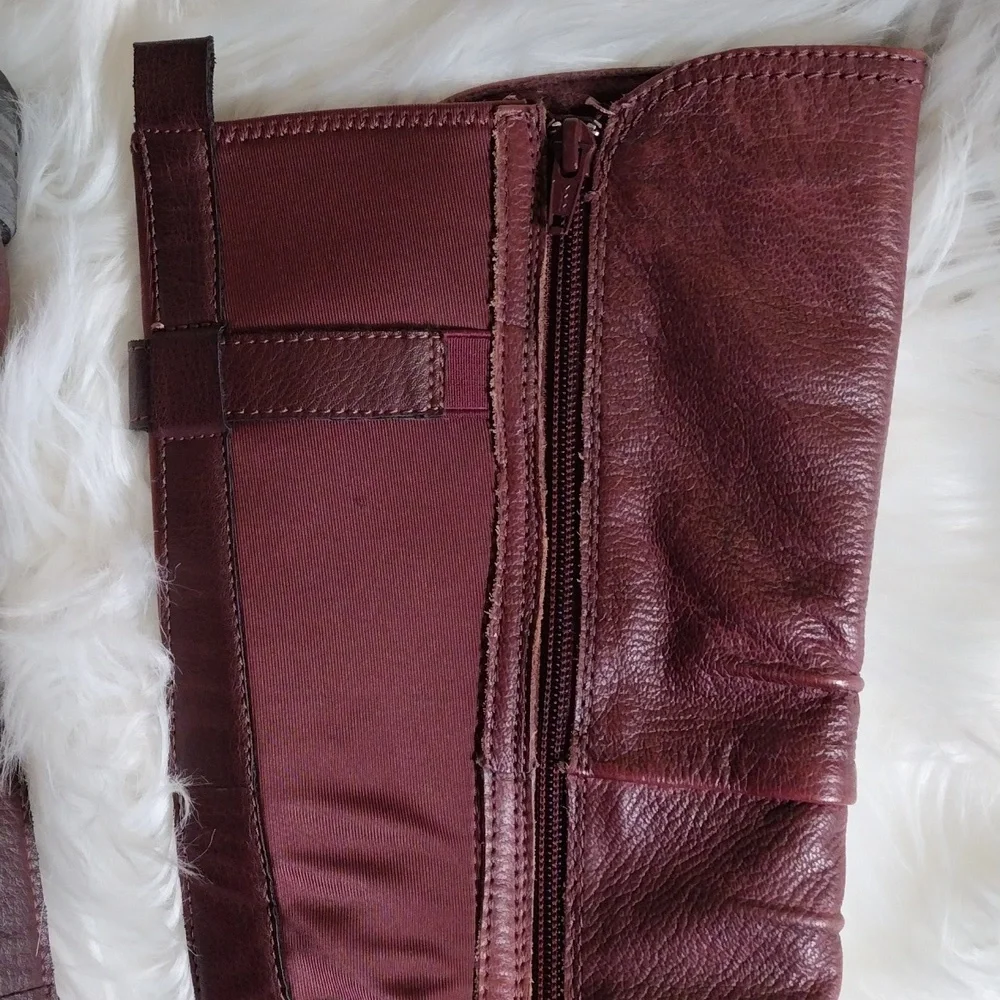 Earth Origins Penelope brown leather boots sz 7W. - Picture 4 of 15